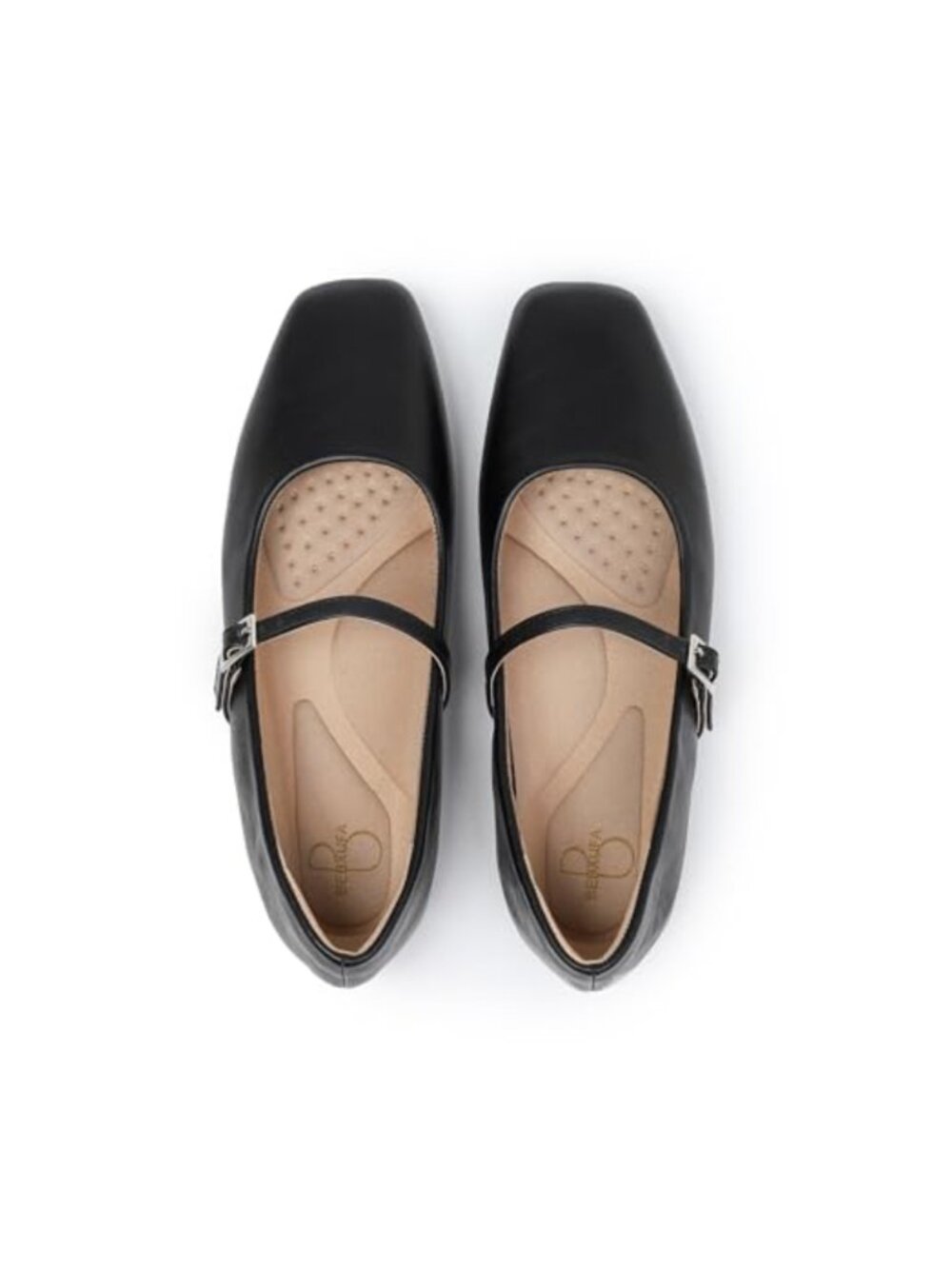 Square Toe Mary Jane Flats Adjustable Strap Ballet Shoes